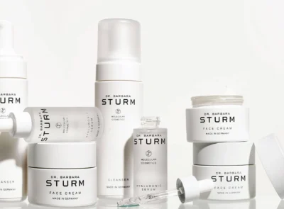 Luxurious skincare products arranged elegantly, promoting relaxation and wellness at the hotel spa.